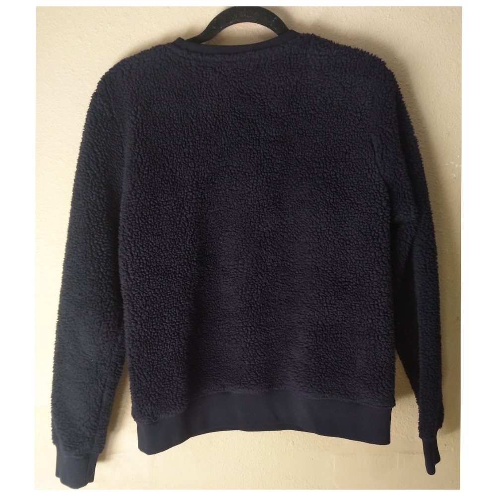 Tory Sport Sherpa Fleece Pullover in Navy Blue Size Small - Picture 4 of 5